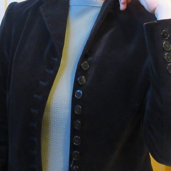 GAP Black Velvet English Style Jacket - Picture 8 of 8